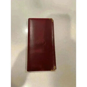 Cartier Must de Cartier Unisex Red Leather Long Wallet Logo Accents